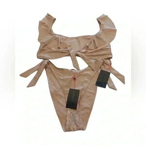 South Beach NWT Nude 2  Piece Bikini Size 12
